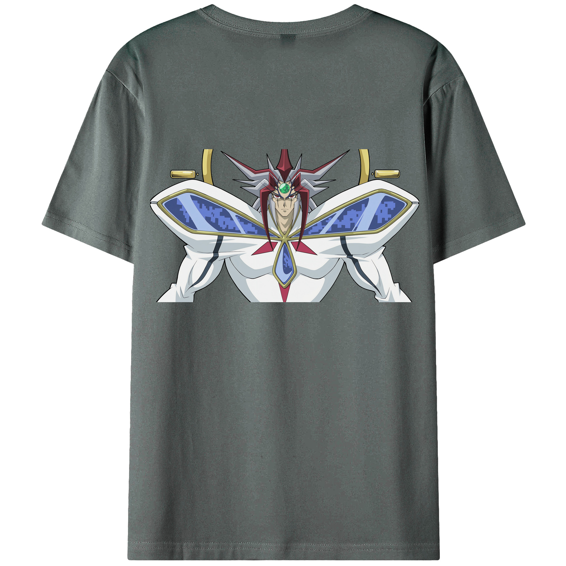 （画像用） 遊☆戯☆王 Yu-Gi-Oh! 綿100％ メンズ半袖Tシャツ（バックプリント） 通気性